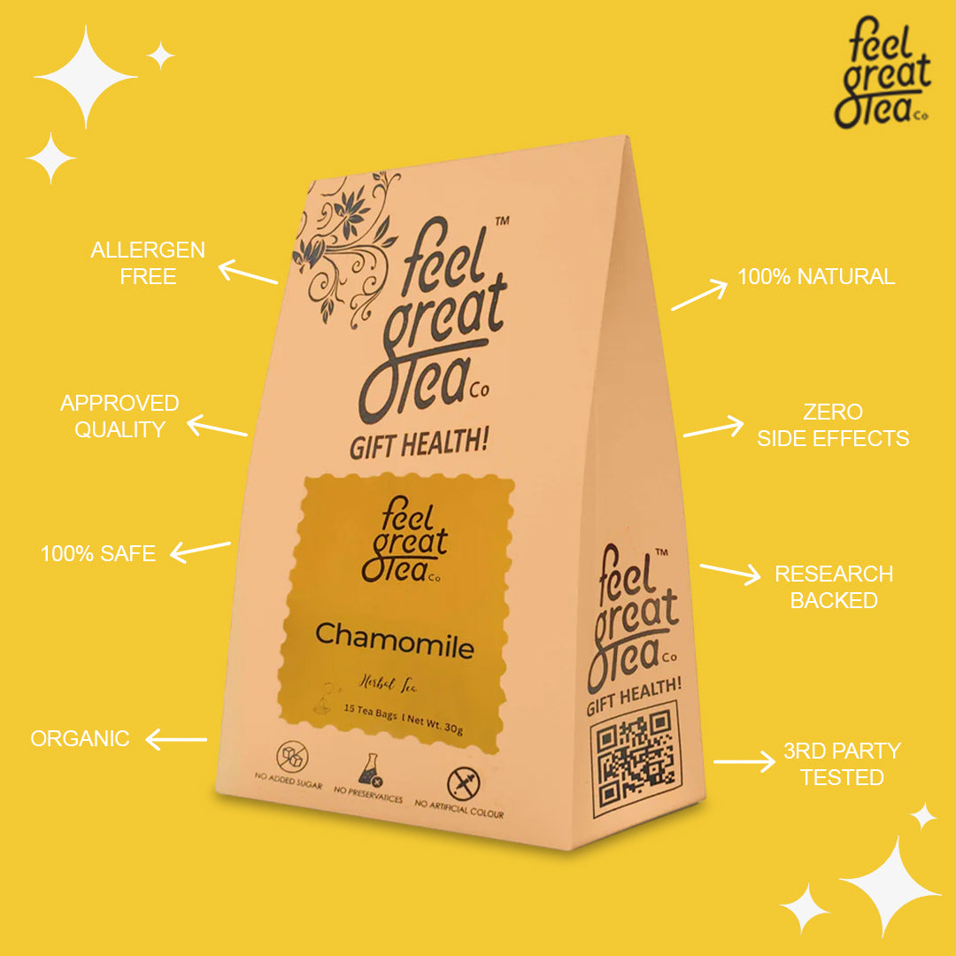 Chamomile Tea - Premium Teas from Feel Great Tea Co. - Just 1749! Shop now at Feel Great Tea Co.