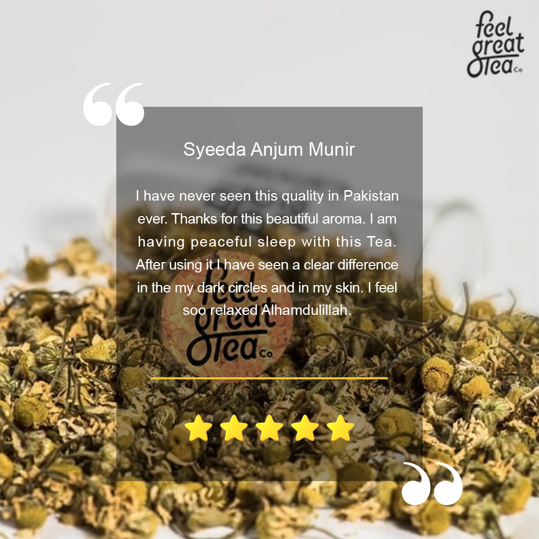 Chamomile Tea - Premium Teas from Feel Great Tea Co. - Just 1749! Shop now at Feel Great Tea Co.