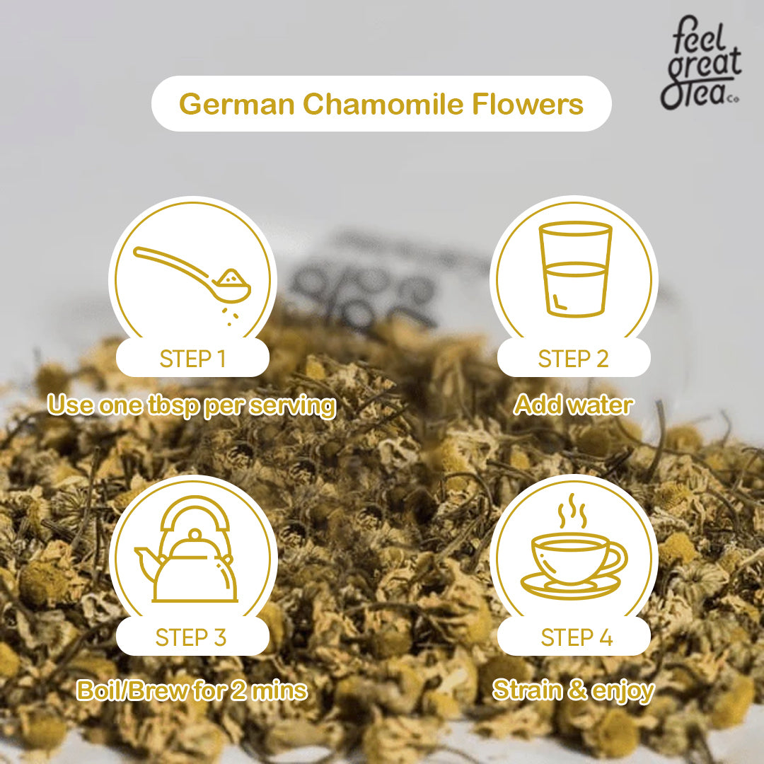 Chamomile Tea - Premium Teas from Feel Great Tea Co. - Just 1749! Shop now at Feel Great Tea Co.