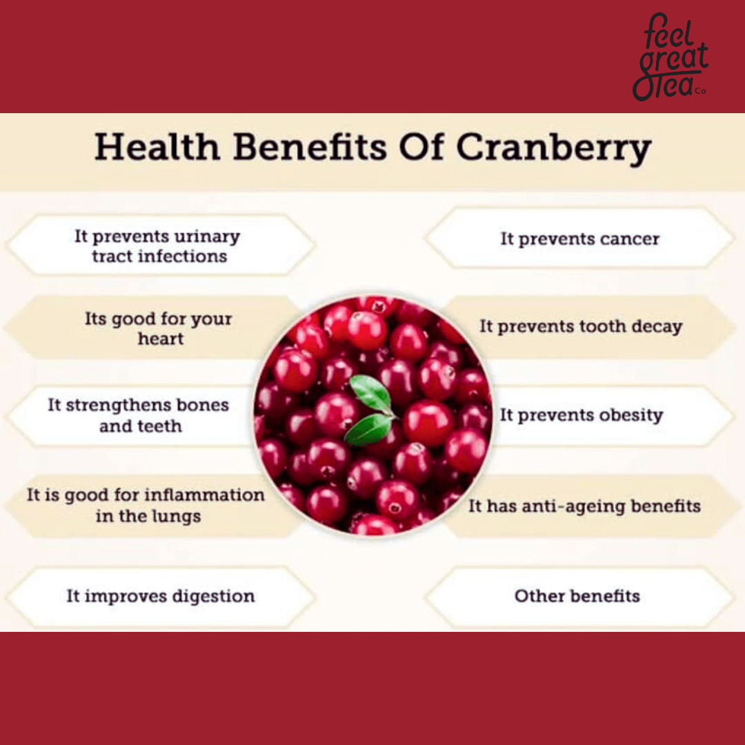 Cranberry Herbal Tea - Premium Teas from Feel Great Tea Co. - Just 1499! Shop now at Feel Great Tea Co.