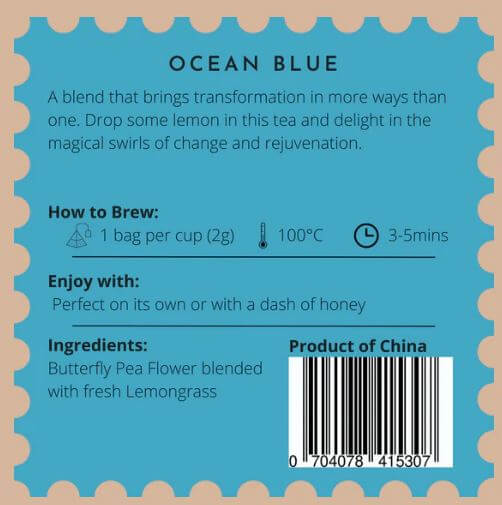 Ocean Blue - Tea bags - Premium Teas from Feel Great Tea Co. - Just 999! Shop now at Feel Great Tea Co.
