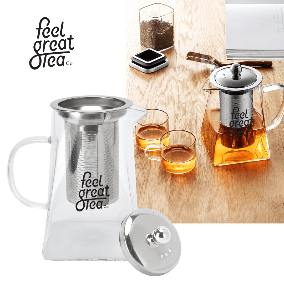 Teapot, Lightweight Elegant Filter Tea Kettle - Premium Tea Accessories from Feel Great Tea Co. - Just 2300! Shop now at Feel Great Tea Co.