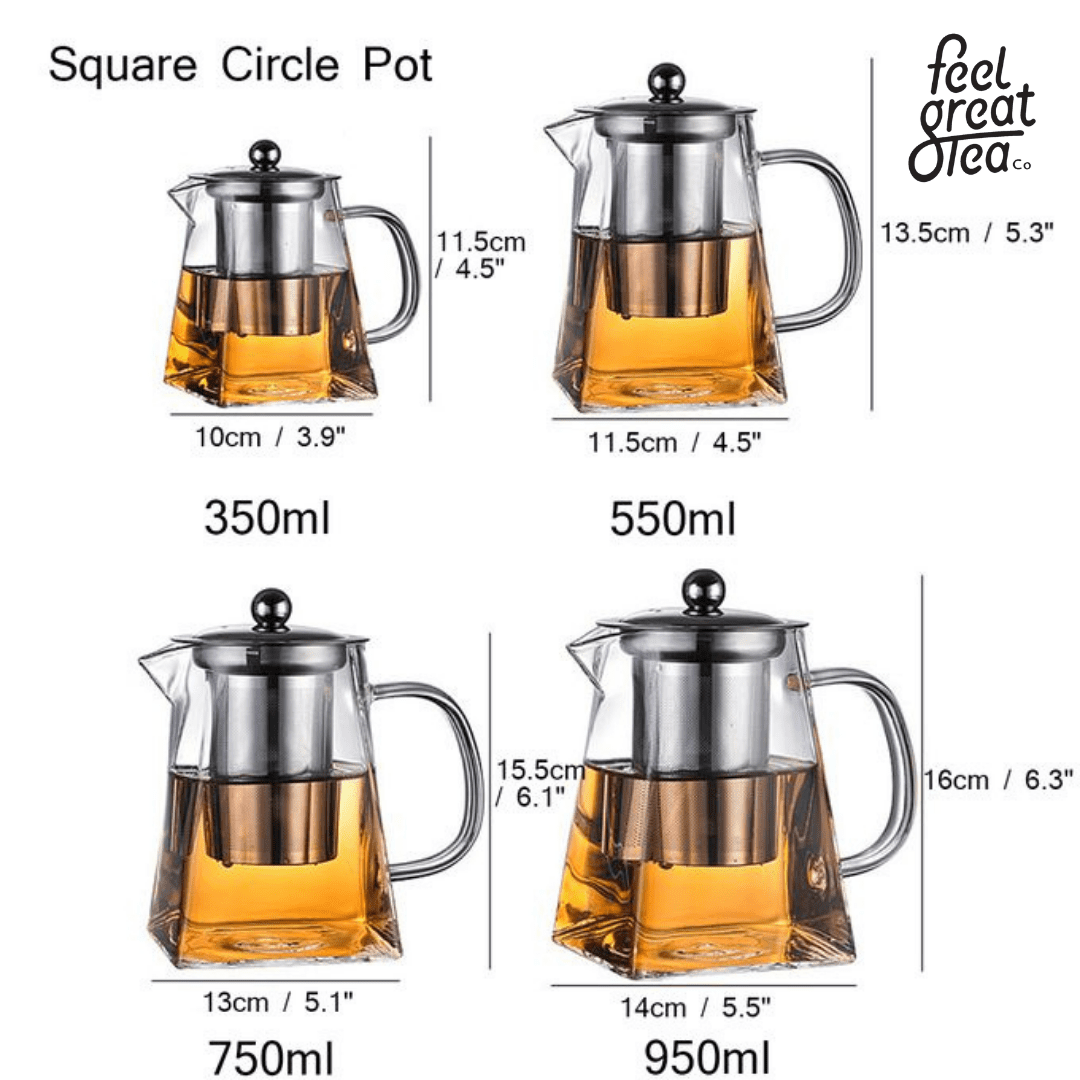Teapot, Lightweight Elegant Filter Tea Kettle - Premium Tea Accessories from Feel Great Tea Co. - Just 2300! Shop now at Feel Great Tea Co.