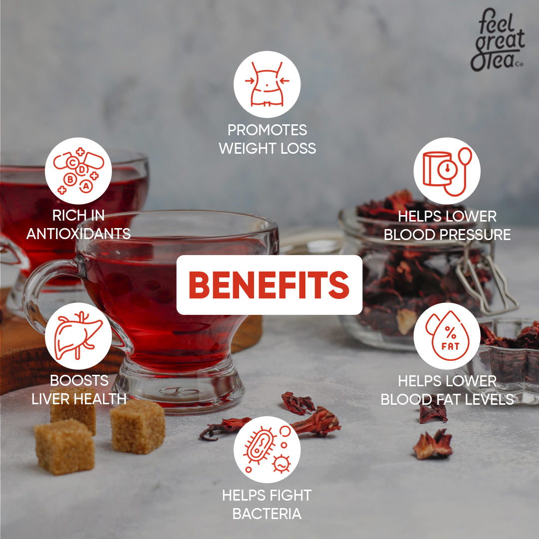 Hibiscus Tea - Premium Teas from Feel Great Tea Co. - Just 1099! Shop now at Feel Great Tea Co.