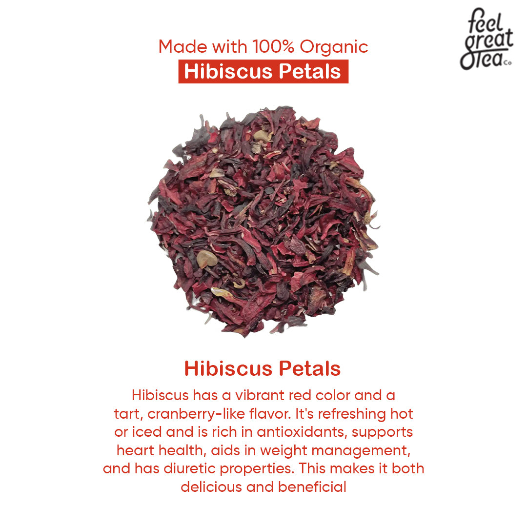 Hibiscus Tea - Premium Teas from Feel Great Tea Co. - Just 1099! Shop now at Feel Great Tea Co.