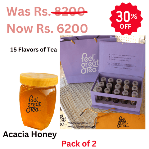 Discovery Box + Acacia Honey 250 grams - Pack of 2 - Flat 30% Off - Premium Teas from Feel Great Tea Co. - Just 6198! Shop now at Feel Great Tea Co.