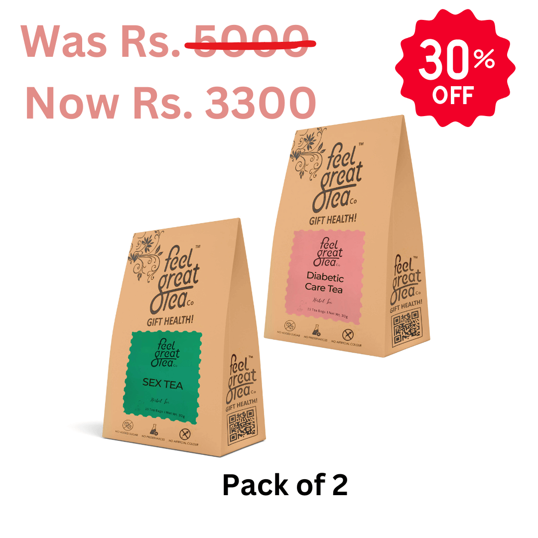 Diabetic Tea & Sex Tea - pack of 2 - Flat 30% off - Premium  from Feel Great Tea Co. - Just 3300! Shop now at Feel Great Tea Co.