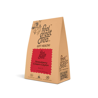 Strawberry Cream Ceylon Tea - Premium Teas from Feel Great Tea Co. - Just 999! Shop now at Feel Great Tea Co.