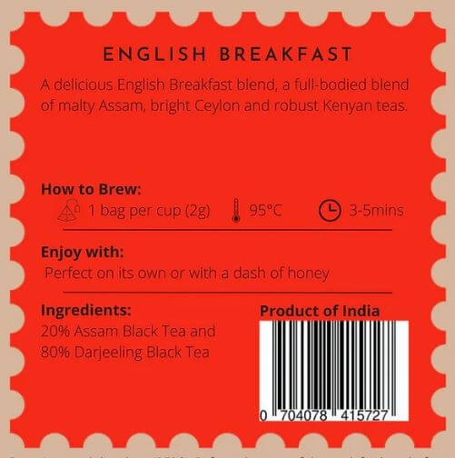 English Breakfast - Tea Bags - Premium Teas from Feel Great Tea Co. - Just 1199! Shop now at Feel Great Tea Co.