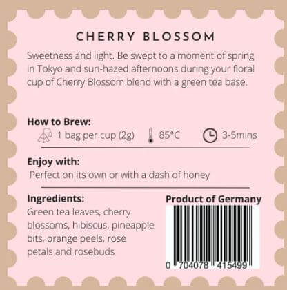 Cherry Blossom - Tea Bags - Premium  from Feel Great Tea Co. - Just 1099! Shop now at Feel Great Tea Co.