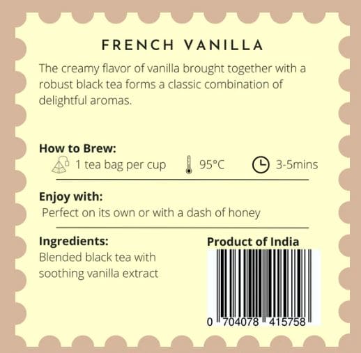 French Vanilla - Tea Bags - Premium  from Feel Great Tea Co. - Just 1199! Shop now at Feel Great Tea Co.